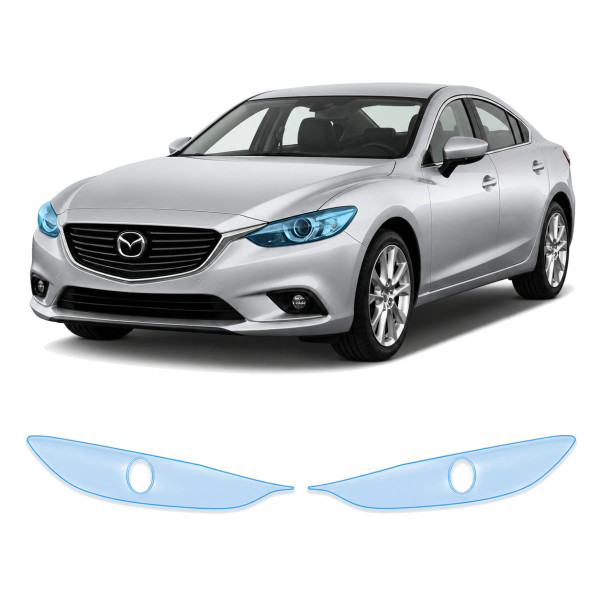 Антигравийная защитная бронепленка по лекалам для Mazda Mazda6 GJ 2012-2018 - оптика (фары и ПТФ)