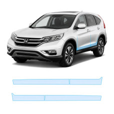 Антигравійна захисна бронеплівка за лекалами для Honda CR-V IV facelift 2015-2018 - нижня зона кузова пороги