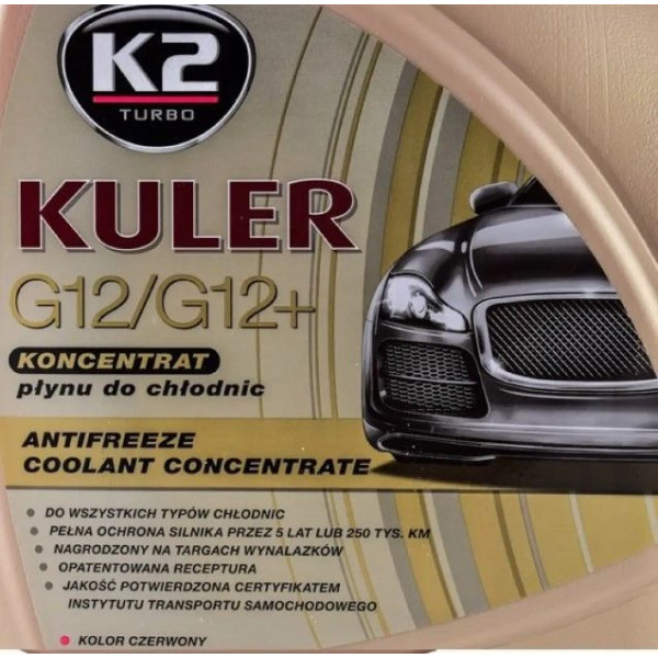 Антифриз концентрат K2 Kuler Long Life -80 Красный G12 / G12+ Оригинал 1 л (T211C) (K20266)