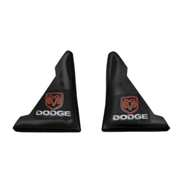 Защита углов двери Dodge 2 шт Резиновые 45х58х47 мм на скотче Черные Усиленные (противоударные чехлы от сколов)