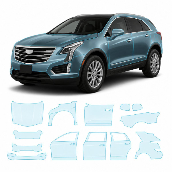 Антигравийная защитная бронепленка по лекалам для Cadillac XT5 I 2016-2019 - полный кузов