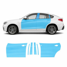 Антигравийная защитная бронепленка по лекалам для BMW X4 F26 2014-2018 - зоны дверей и стойки окон
