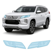 Антигравійна захисна бронеплівка за лекалами для Mitsubishi Pajero Sport III facelift 2019- оптика (фари та ПТФ)