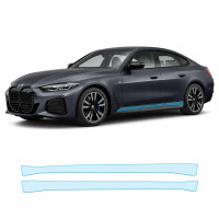 Антигравийная защитная бронепленка по лекалам для BMW 4 Series Gran Coupe G26 2021- нижняя зона кузова пороги
