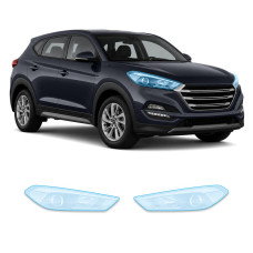 Антигравийная защитная бронепленка по лекалам для Hyundai Tucson TL 2015-2018 - оптика (фары и ПТФ)