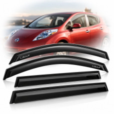 Дефлекторы окон ветровики для Nissan Leaf 2010-2017 Скотч 3M Voron Glass