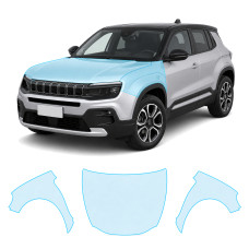 Антигравійна захисна бронеплівка за лекалами для Jeep Avenger 2023- капот і передні крила