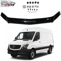 Дефлектор капоту мухобійка Mercedes-Benz Sprinter 906 2006-2013 Євро Кріплення (Vip Tuning) MRD07