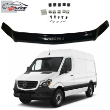 Дефлектор капоту мухобійка Mercedes-Benz Sprinter 906 2006-2013 Євро Кріплення (Vip Tuning) MRD07