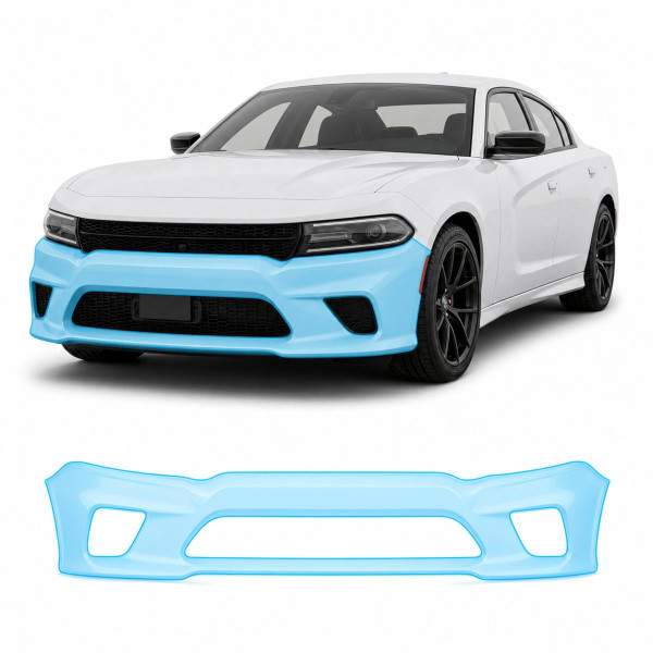 Антигравійна захисна бронеплівка за лекалами для Dodge Charger LD facelift 2015-2023 - передній бампер