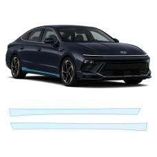 Антигравийная защитная бронепленка по лекалам для Hyundai Sonata DN8 facelift 2023- нижняя зона кузова пороги