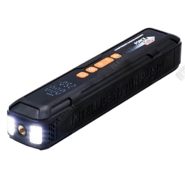 Автомобільний компресор Бездротовий Force PLUS Повербанк 12V 6000 mAh 10Атм 4-режиму LED USB 5V-2.4A (EL100 015)