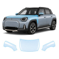 Антигравийная защитная бронепленка по лекалам для Mini Aceman F74 2024- капот и передние крылья