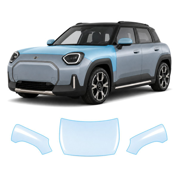 Антигравійна захисна бронеплівка за лекалами для Mini Aceman F74 2024- капот і передні крила
