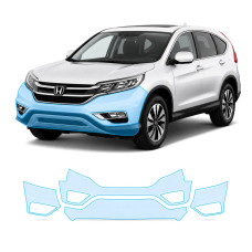 Антигравійна захисна бронеплівка за лекалами для Honda CR-V IV facelift 2015-2018 - передній бампер