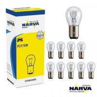 Автолампы Двухконтактная Narva P21/5W ВАY15s (Повороты Стопы Задний ход) 10 шт (17916)