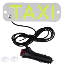 LED Табличка TAXI 12V Білий 19 x 6 см (З Прикурювання)