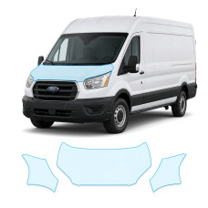 Антигравийная защитная бронепленка по лекалам для Ford Transit VII 2013- капот и передние крылья