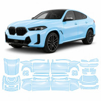 Антигравійна захисна бронеплівка за лекалами для BMW X6 G06 facelift 2023- повний кузов