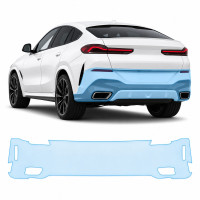Антигравийная защитная бронепленка по лекалам для BMW X6 G06 facelift 2023- задний бампер