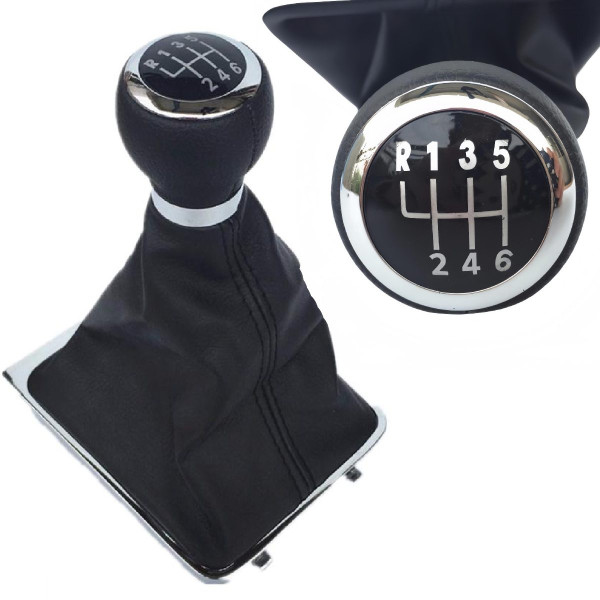 Ручка КПП с пыльником в сборе Модельная для Volkswagen Passat B6 2005-2012 Кожаная ручка (6 Скоростей) FXVW-109/6 №18