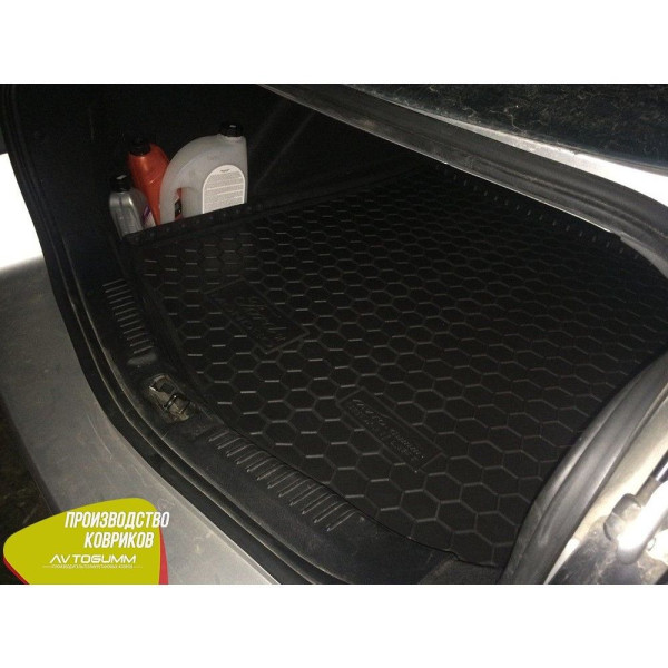 Автомобильный коврик в багажник Ford Mondeo 4 2007- Sd / Hb полноразмерная запаска / Резиновый (Avto-Gumm)