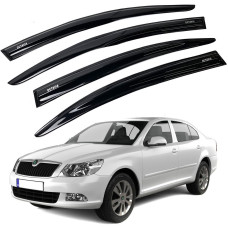 Дефлектори вікон вітровики Acrylic для Skoda A5 2004-2014 Liftback Гнучкі