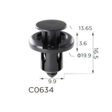 Клипса распорные Acura, Nissan, Honda (91503SZ3003, 91503-SZ3-003, 91503-SZ5-003) (C634)
