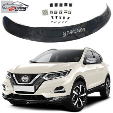 Дефлектор капоту мухобійка для Nissan Qashqa 2014-2021 (Vip Tuning) NS66