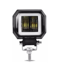 Світлодіодна додаткова LED фара квадратна 95x73x60 mm / лінза з ДХО дальнє світло / 20W / 10-30V / 1 шт