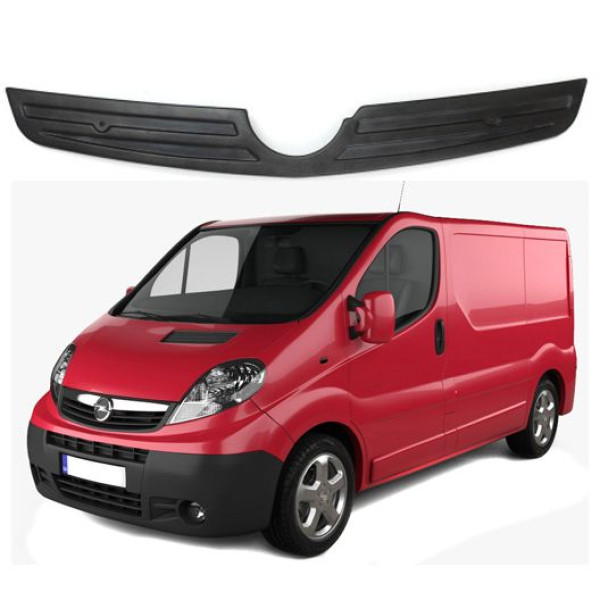 Зимова накладка на радіаторні решітку Opel Vivaro 2006-2015 (Коротка До Хрому) Мат FLY