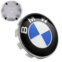 Колпачки на титаны BMW 56 / 53 мм Черно синие 1 шт (6861092)