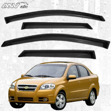 Дефлектори вікон вітровики Chevrolet Aveo Т250 седан 2006-2011 Anv Air