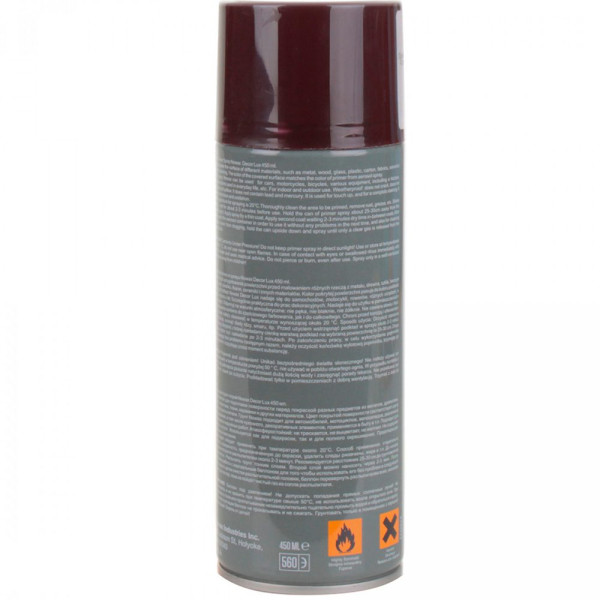  Грунтівка Акрилова Nowax Спрей 450 мл Темно-Червона (flame red/ral3000)