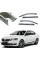 Дефлектори вікон вітровики Benke для Skoda Octavia A-7 Ліфтбек 2013-2019 Хром Молдинг Із Нержавіючої Сталі 3D