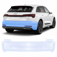 Антигравийная защитная бронепленка по лекалам для Audi e-tron GE 2019-2022 - задний бампер