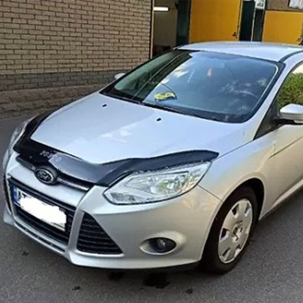 Дефлектор капоту мухобійка для Ford Focus III 2011-2015 Євро Кріплення (Vip Tuning)
