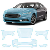 Антигравійна захисна бронеплівка за лекалами для Ford Fusion (US) II facelift 2017-2020 - передня частина авто (капот бампер крила))