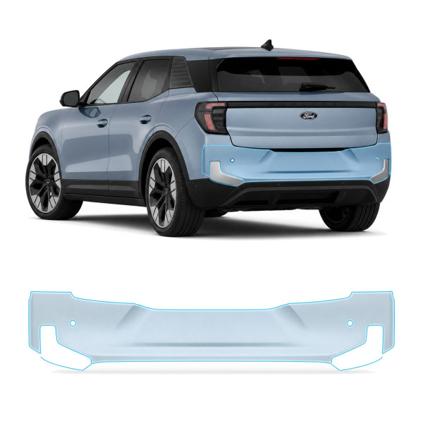 Антигравийная защитная бронепленка по лекалам для Ford Explorer (EV, Европа) I 2024- задний бампер