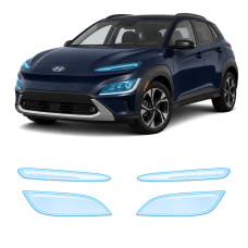 Антигравійна захисна бронеплівка за лекалами для Hyundai Kona OS facelift 2021-2023 - оптика (фари та ПТФ)