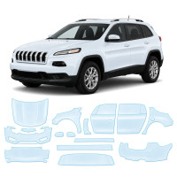 Антигравийная защитная бронепленка по лекалам для Jeep Cherokee KL 2014-2018 - полный кузов