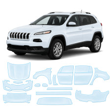 Антигравійна захисна бронеплівка за лекалами для Jeep Cherokee KL 2014-2018 - повний кузов