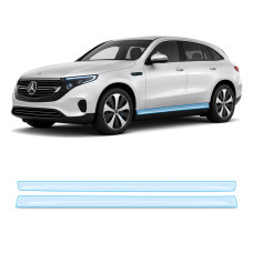 Антигравийная защитная бронепленка по лекалам для Mercedes-Benz EQC N293 2019-2023 - нижняя зона кузова пороги