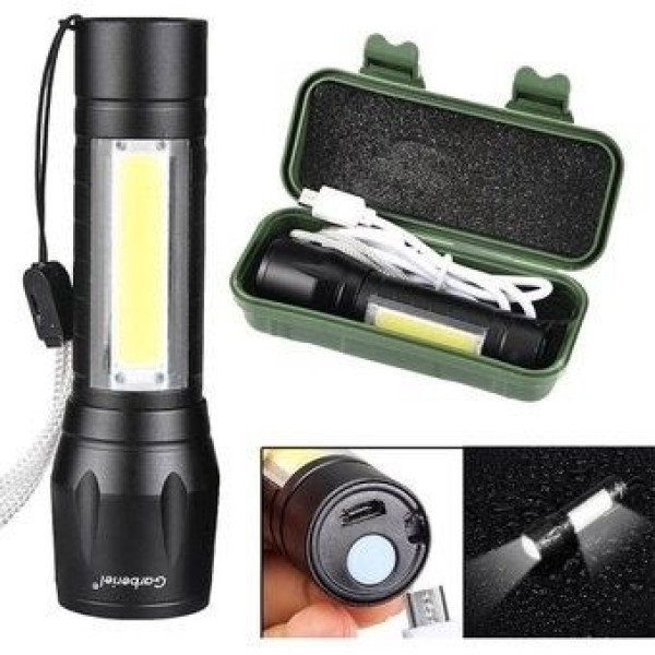 Ліхтар ручний POLICE 511-T6-450 lum USB вбудований акумулятор 300 метрів zoom (2766)