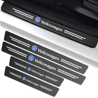 Захисна плівка накладка на пороги для Volkswagen Чорний Карбон 4 шт