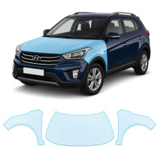 Антигравійна захисна бронеплівка за лекалами для Hyundai Creta I 2015-2017 - капот і передні крила