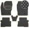 Коврики в салон для Ford C-Max 2010- Экокожа Бежевые 5 шт (Rombus)
