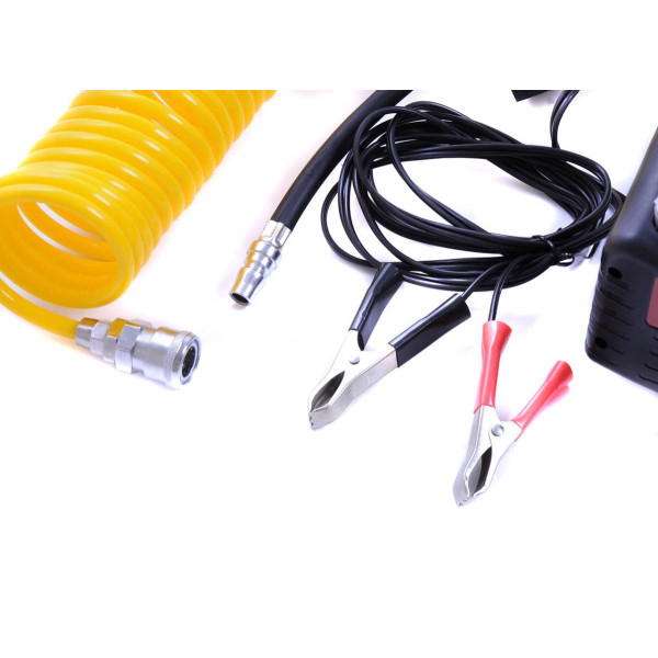 Компресор автомобільний двопоршневий Force MAX 12v 300вт 90л 10атм 14А з дефлятором (EL 100 090)