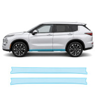 Антигравійна захисна бронеплівка за лекалами для Mitsubishi Outlander IV facelift 2025- нижня зона кузова пороги
