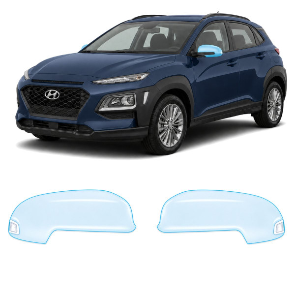Антигравийная защитная бронепленка по лекалам для Hyundai Kona OS 2017-2020 - зеркала